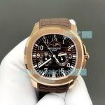 Super Clone 3K Patek Philippe Aquanaut Luce Annual Calendar Rose Gold Chocolate Dial Watch 